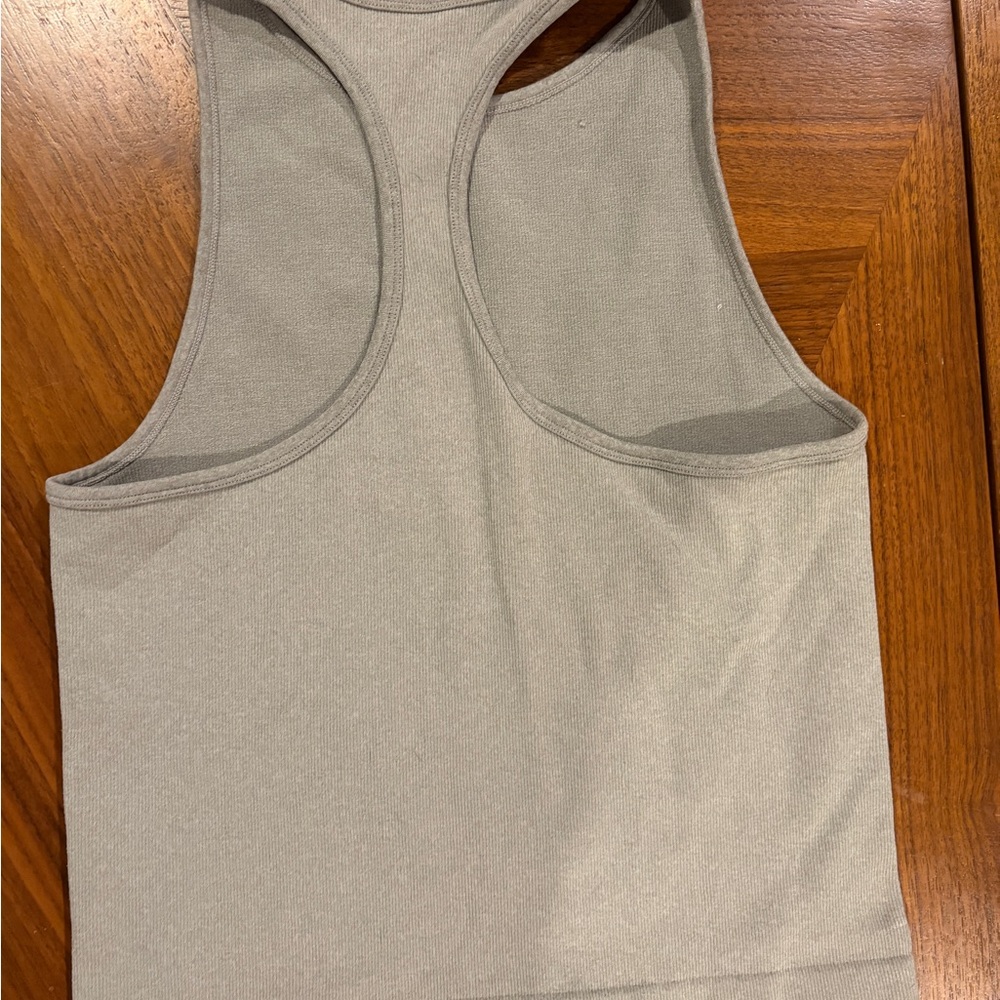 Free People Light Gray Ribbed Tank - Picture 2 of 3